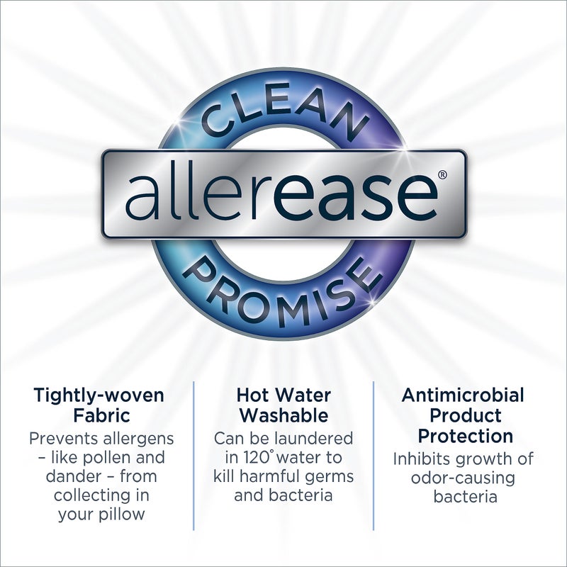 Aller-Ease AllerEase Platinum Allergy Defense Particles Proof Temperature Balancing Luxurious Plush Fabric Machine Washable Bedbug Bite Proof Durable Zippered Pillow Protector, King Size, White - Image 5